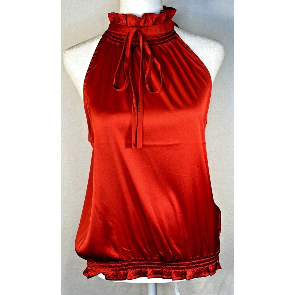 New York & Company SOHO Blouse Women's XS Red Business Casual NWT